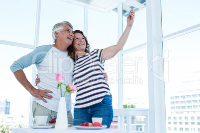 Couple taking selfie