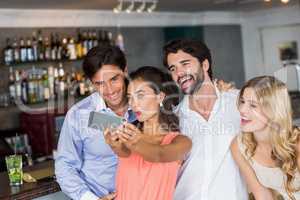 Group of friends taking a selfie