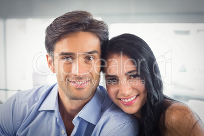 Portrait of couple in cafe