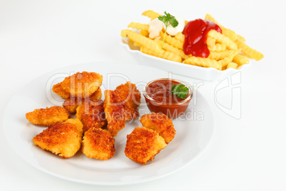 Pommes und Nuggets