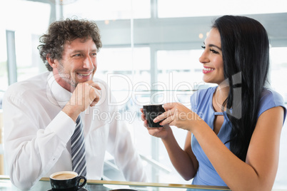 Businessman discussing with colleague