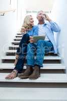 Man with woman drinking coffee