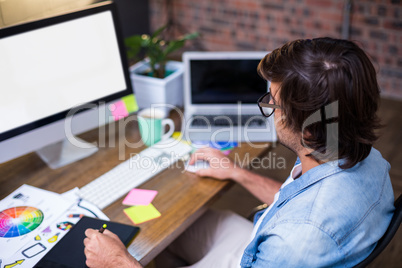 Man working in creative office Man working in creative office