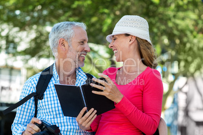 Mature couple looking at each other