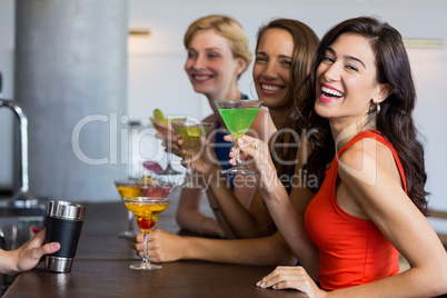 Beautiful women having cocktail