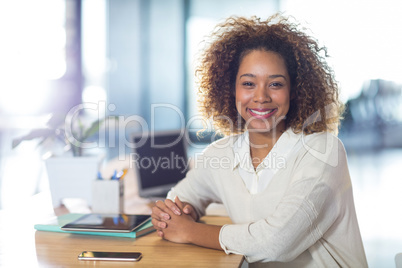 Portrait of woman in office