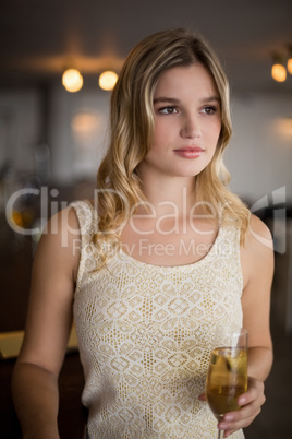 Beautiful woman holding a champagne flute