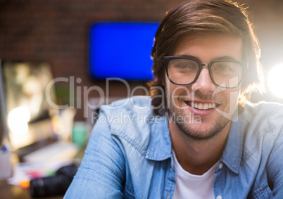 Portrait of young man at office