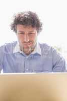 Man using laptop