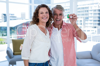 Portrait of smiling couple at home