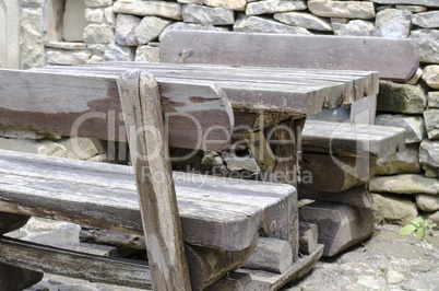 Wooden table and chairs