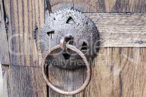Old medieval metal handle