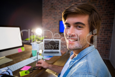 Portrait of smiling man in office