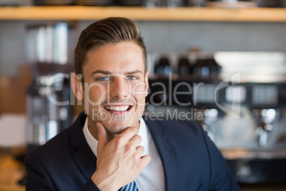 Close-up of smart businessman