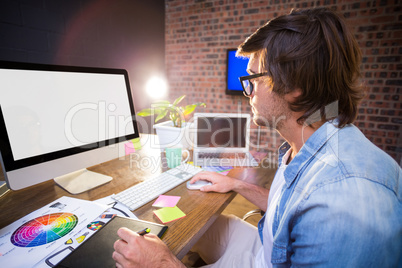 Man working in creative office