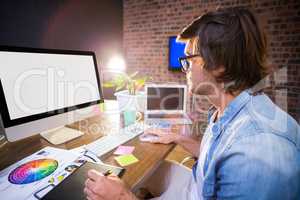 Man working in creative office