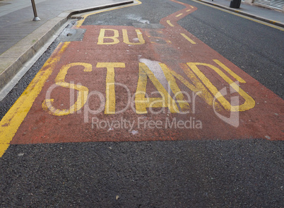 Bus stop stand