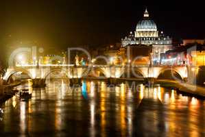 Night view on Vatican