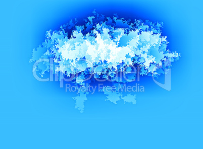 Horizontal blue abstract earth cloud illustration background