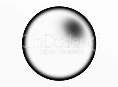 Horizontal black and white sphere ball illustration