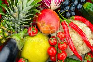 assortment fresh fruits and vegetables