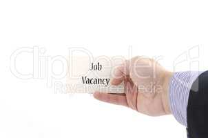 Job vacancy text concept