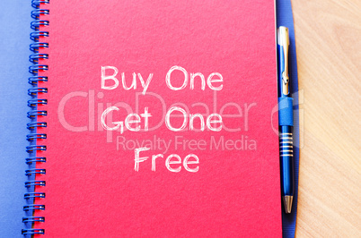 Buy one get one free write on notebook