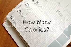 How many calories write on notebook