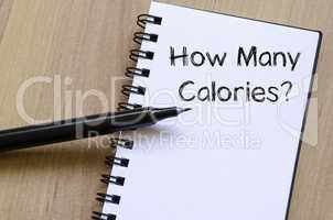 How many calories write on notebook