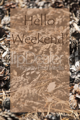 Vertical Autumn Card, Hello Weekend