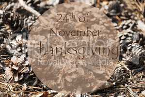 Autumn Greeting Card With Text November Thanksgiving