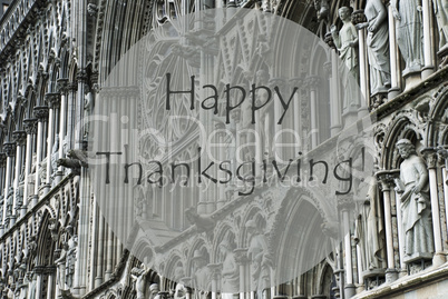 Church Of Trondheim, Text Happy Thanksgiving