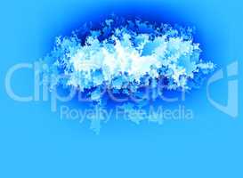 Horizontal blue abstract earth cloud illustration background