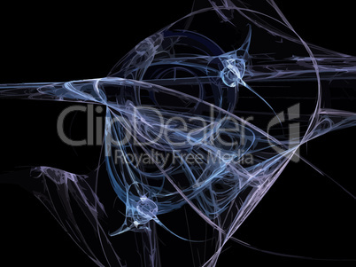 image of one Digital Fractal on Black Color