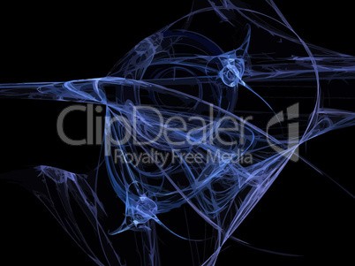 image of one Digital Fractal on Black Color