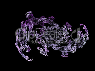 image of one Digital Fractal on Black Color