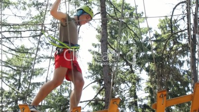 Man climbing in Adventure Park