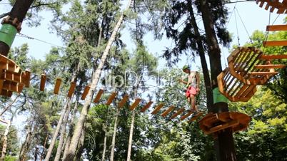 Man climbing in Adventure Park