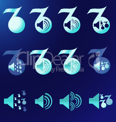 set of blue notes with images of the speakers