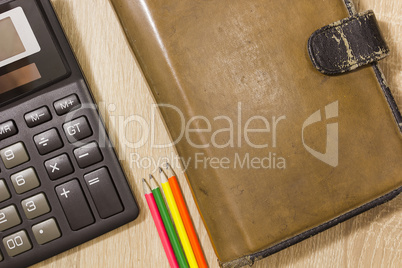 Planner with Calculator and pencils