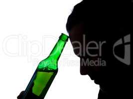 Man with a beer bottle