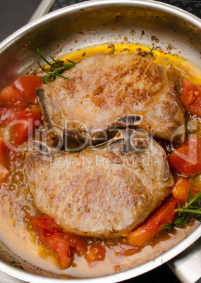 Pork chop with herbs