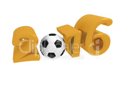 Golden 2016 with a soccer ball