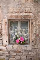 Fenster in Rovinj, Istrien, Kroatien