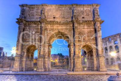 Arch of Constantine in Rome, Italy, HDR