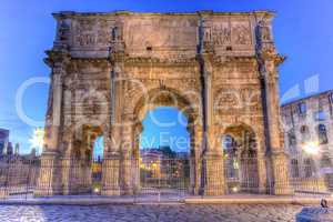 Arch of Constantine in Rome, Italy, HDR