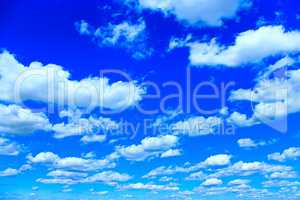 white clouds on blue sky