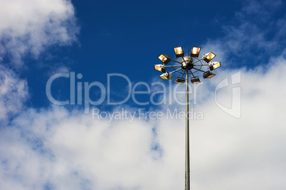 Horizontal right aligned street lamp background