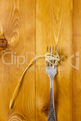 Pasta wrapped around fork
