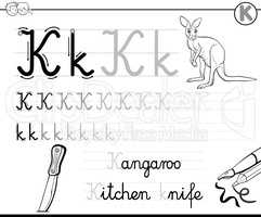 learn to write letter k
